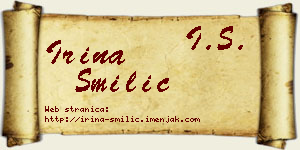 Irina Smilić vizit kartica